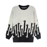 Giraffes Contrast Knitted Sweater