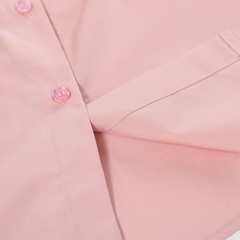 Pink Stripes Spliced Long Sleeves Top