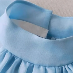 Removable Ribbon Tencel Halter-Neck Sleeveless Dress