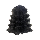 Sheer Tulle Ruffle Mini Dress