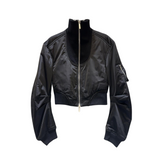 Turtleneck Welt Pocket Bomber Jacket