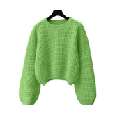 O-Neck Knitted Pullover Loose Sweater
