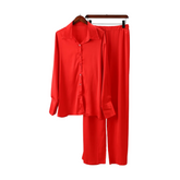 Satin Long Sleeve Loose Set