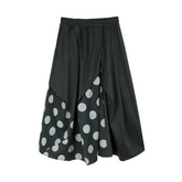 Irregular Dot Printed A-Line Skirt