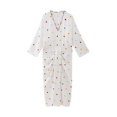 V-Neck Embroidered Mid-Length Dress