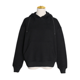 Hooded Zipper Spliced Pocket Sweatshirt