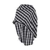 Pre Order: Black Plaid Irregular Top