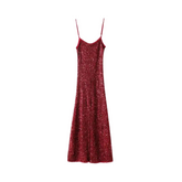 Sequined Sleeveless Midi Party Dress