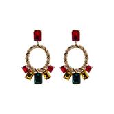 Pre Order: Bejeweled Twisted Loops Drop Earrings