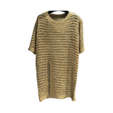 See-Through High Slit Knitted Dress