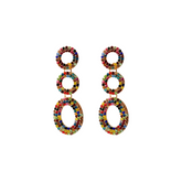 Triple Hoops Dangle Earrings