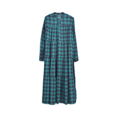 Plaid Pleated Maxi Dress