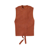 Sleeveless Cutout Back Knit Top