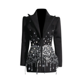 Glammed Up Bejeweled Midi Dress