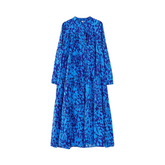 Pre Order: Blue Leopard Loose Maxi Dress