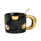 Gold Spotted Ceramic Mug