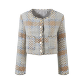 Plaid Tweed Weaved Jacket