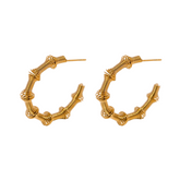 Pre Order: Bamboo Joint Coil Earrings