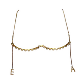 Rhinestones Letter Tassels Eyeglass Frame