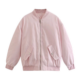 Zip-Up Loose Cotton Jacket