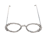 Oval Rhinestones No Lenses Frame