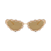 Rhinestones Cat Eyes UV400 Sunglasses