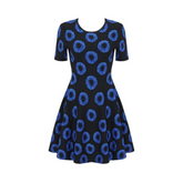 Contrast Rings Print Mini Dress