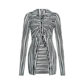 Stripes Shirt+Mini Skirt Set