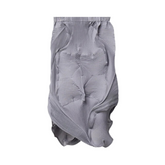 Pleated Structured Draped Skirt