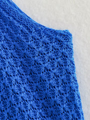 Summer Knit Fringe Maxi Dress