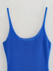 Summer Knit Fringe Maxi Dress