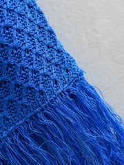 Summer Knit Fringe Maxi Dress