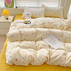 Summer Bedding Set Ins Twin Queen Duvet Cover Flat Sheet Pillowcase No Filler Girl Boys Hotel Home Bed Linens