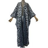 Minimalist Leopard Print Maxi Cardigan - WINI