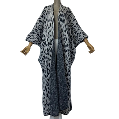 Minimalist Leopard Print Maxi Cardigan - WINI