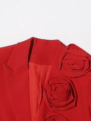 Scarlet 3D Roses Blazer