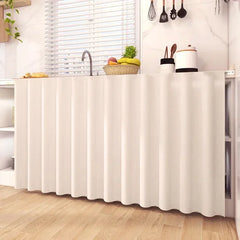 Kitchen Cabinet Curtain Dustproof Cupboard Wardrobe Cover Self-Adhesive Short Curtains Cabinet Bookcases Cortina Rideaux