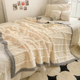 Winter Blanket Thickened Warm Fluffy Wool Leisure Blanket Home Thick Soft Bed Cover Knee for Office Sofa Coral Fleece Bedding