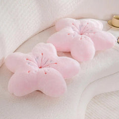 45cm New Pink Sakura Plush Pillow Kawaii Flowers Plush Pillow Mat Lifelike Soft Cherry Blossom Cushion Plushie Props