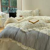 High Quality Bedding Set Type A Washed Cotton Butterfly Bed Sheets And Fitted Sheet Ancient Rhyme Butterfly Sound Duvet Cover