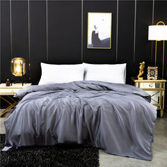 Natural Mulberry Silk Duvet Cover Solid Color Quilt Cover Single Double King Size Comforter Cover