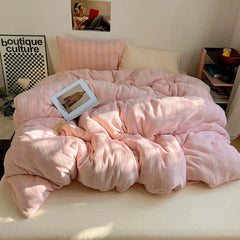 Stripe Style Quilt Cover Warm Bedding Bed Cover for Winter Soft Comforter Cover Home Duvets Cover funda nordica (No Pillowcase)