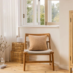 Cozy Teddy Faux Fur Cushion Cover, Plush Pillow Cover for Sofa, Living Room Decorative, Nordic Home Decor, 45*45