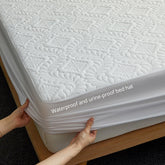 Waterproof Thick Quilted Adjustable Fitted Sheet160x200,Single-Piece Mattress Protector Cover,No Pillowcase,Prevent Urine