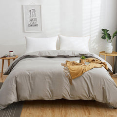 100% Cotton Duvet Cover 1piece Solid Color With Zipper Quilt Cover King Size Blanket Cover No Pillowcase