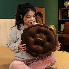 42cm Plush Cookies Pillow Cute Simulation Food Chocolate Chip Cookies Soft Doll Cushion Home Decoration Kids Toys Birthday Gift
