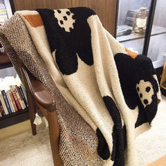 New Designer Sunflower Class A Autumn and Winter Half-edge Fleece Knitted Blanket Sofa Office Nap Blanket