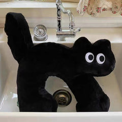 Cartoon Kawaii Walking Black Cat Pillow Back Cushion Desk Sofa Home Decor Kids Child Birthday Present Gift