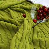 100% Cotton Knitted Blanket Solid Color Sofa Blanket Cover Nordic Home Decor Throw Blanket For Bed Portable Breathable Shawl