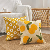 Decorative Throw Pillow Covers Sun Flower Jacquard Pillowcase Cushion Case Square for Couch Sofa Bed Living Room Bedroom